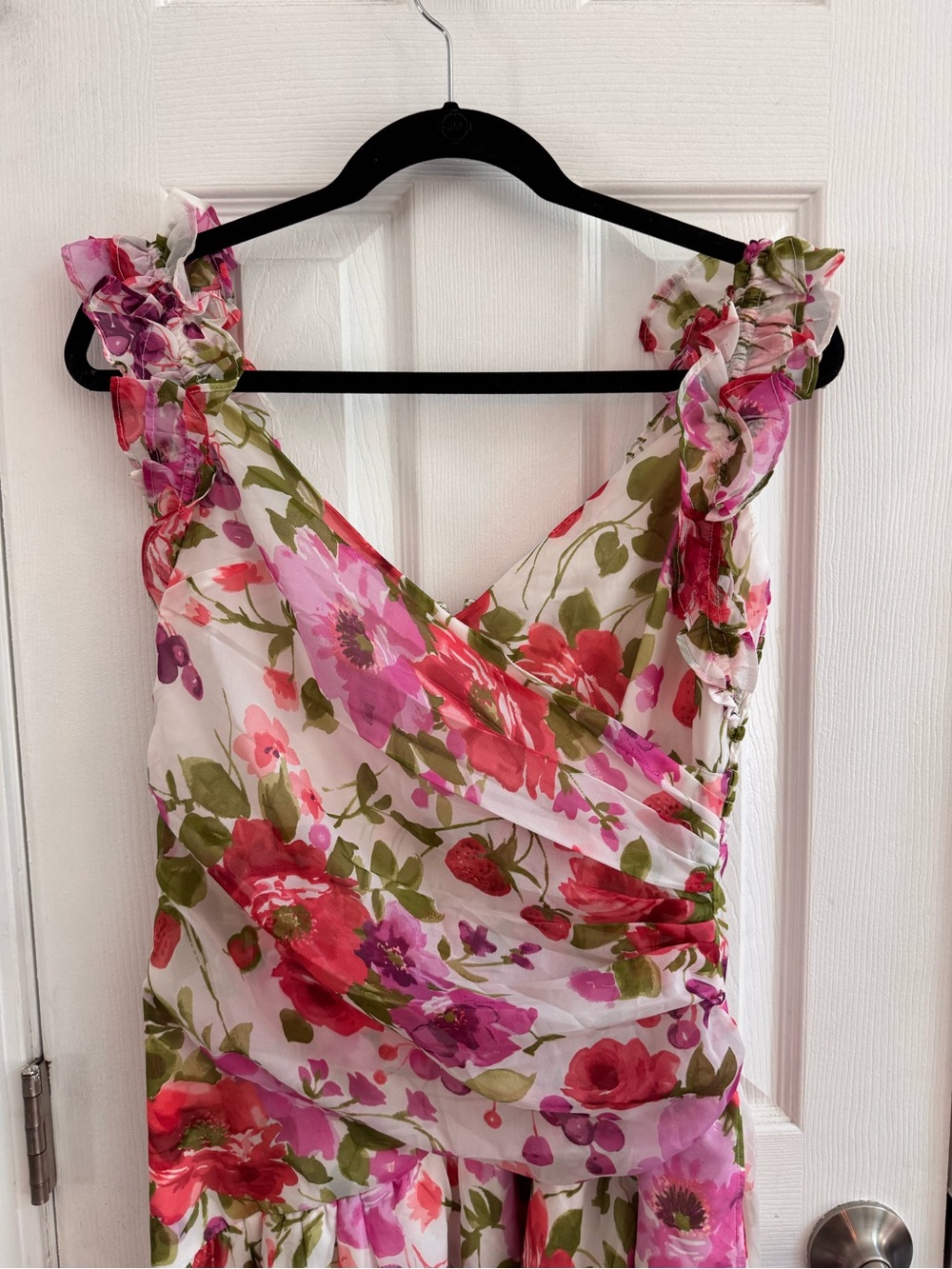 Abercrombie & Fitch Floral Ruffle High-Low Maxi Dress Size Medium NWT - Picture 4 of 8
